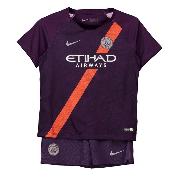 Camiseta Manchester City Tercera equipo Niños 2018-19 Purpura